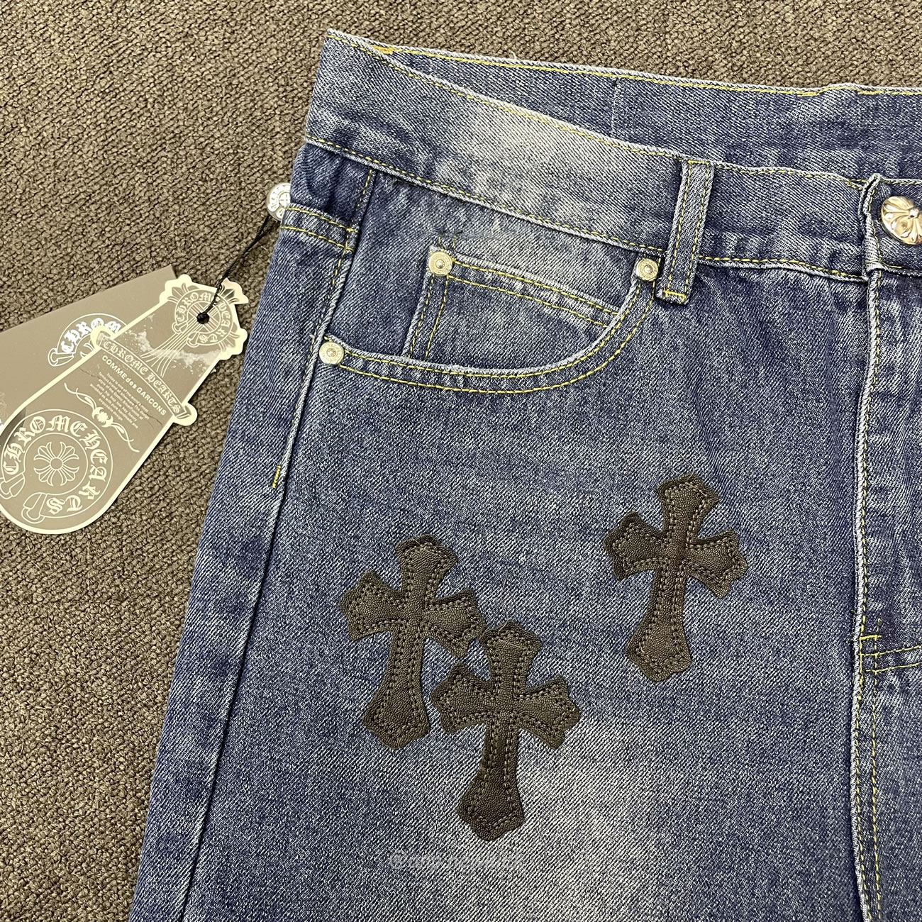 Chrome Hearts Blue Jeans Cross Patch (4) - newkick.vip